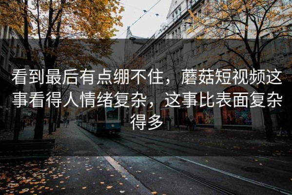 看到最后有点绷不住，蘑菇短视频这事看得人情绪复杂，这事比表面复杂得多