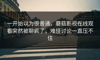 一开始以为很普通，蘑菇影视在线观看突然被聊疯了，难怪讨论一直压不住
