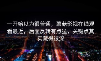 一开始以为很普通，蘑菇影视在线观看最近，后面反转有点猛，关键点其实藏得很深