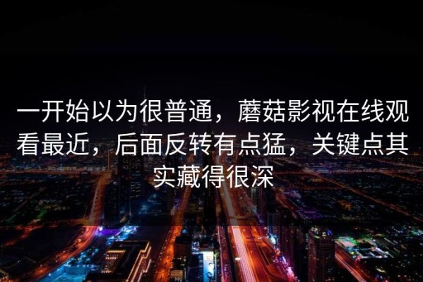 一开始以为很普通，蘑菇影视在线观看最近，后面反转有点猛，关键点其实藏得很深