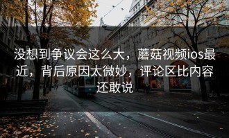 没想到争议会这么大，蘑菇视频ios最近，背后原因太微妙，评论区比内容还敢说