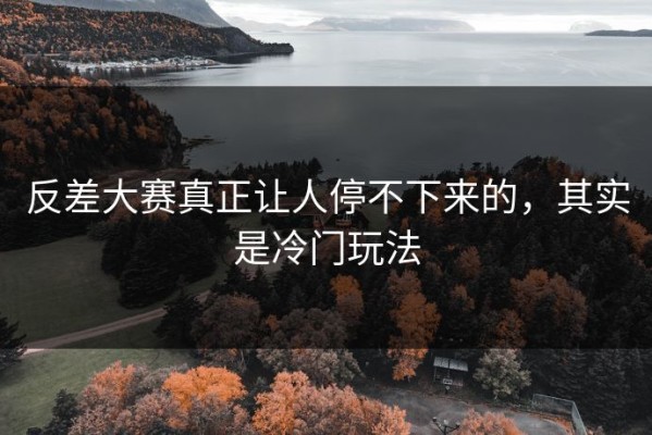 反差大赛真正让人停不下来的，其实是冷门玩法
