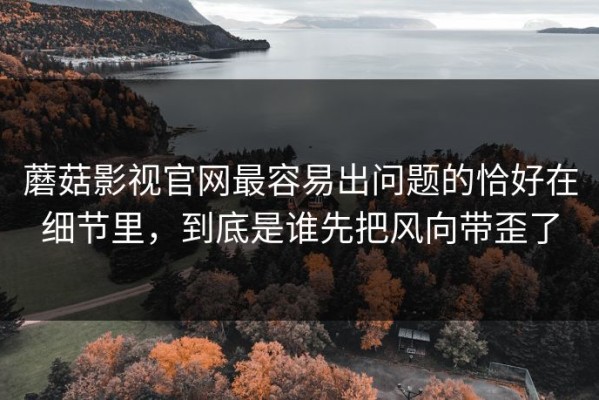 蘑菇影视官网最容易出问题的恰好在细节里，到底是谁先把风向带歪了