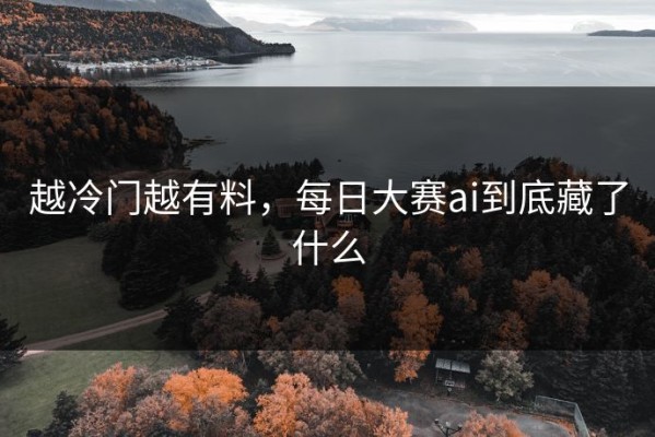 越冷门越有料，每日大赛ai到底藏了什么