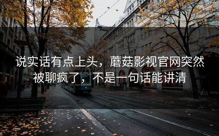 说实话有点上头，蘑菇影视官网突然被聊疯了，不是一句话能讲清