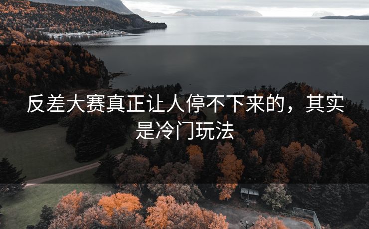 反差大赛真正让人停不下来的，其实是冷门玩法